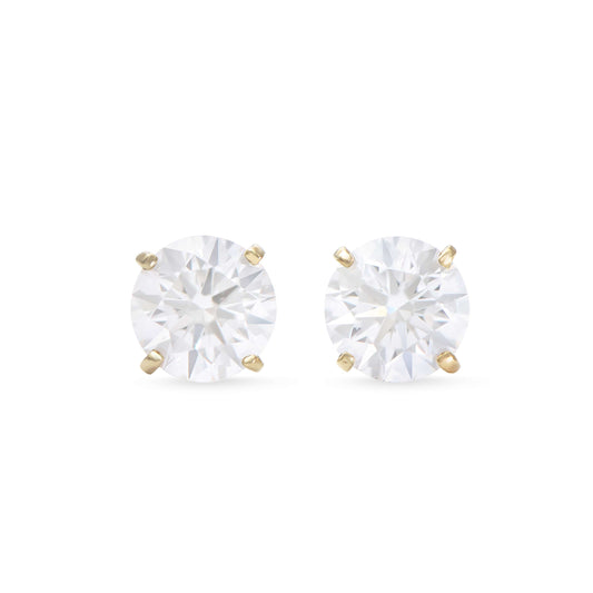 1.16 TCW Certified Lab Grown Diamonds 14K YG Designer Studs Earring