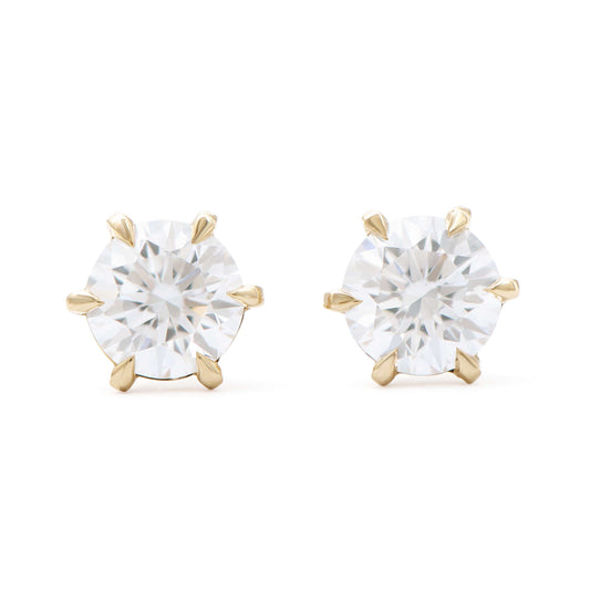 1.65 TCW Certified Lab Grown Diamonds 14K YG Designer Studs Earring