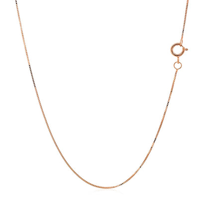 14k Rose Gold Classic Box Chain (0.45 mm)