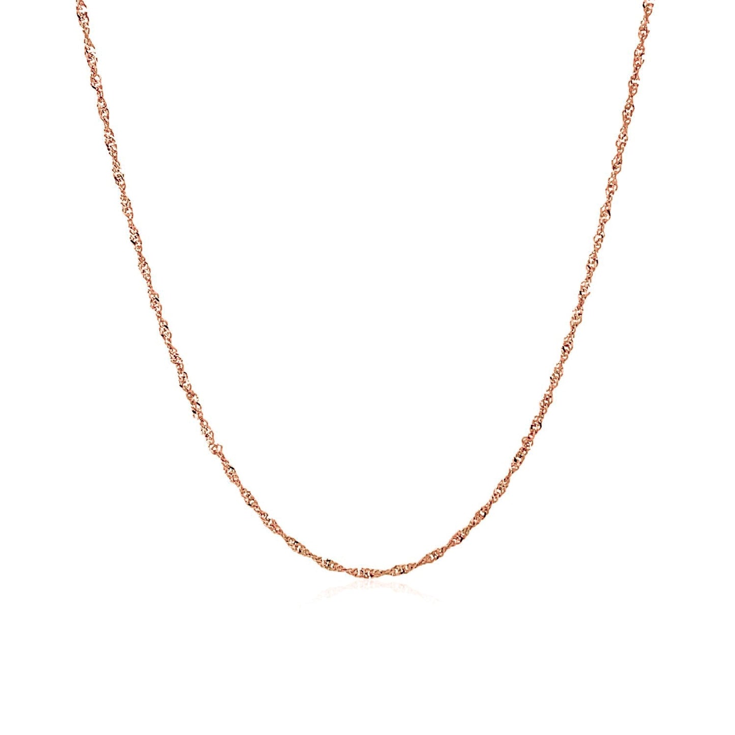 14k Rose Gold Singapore Chain (1.10 mm)