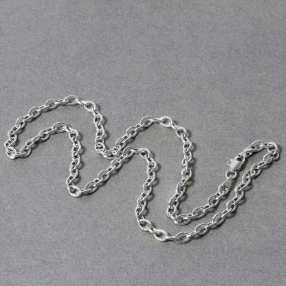 14k White Gold Pendant Chain with Textured Links (2.90 mm)