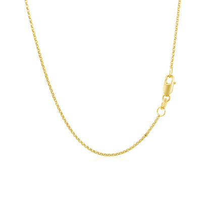 14k Yellow Gold Diamond Cut Rolo Chain (1.10 mm)