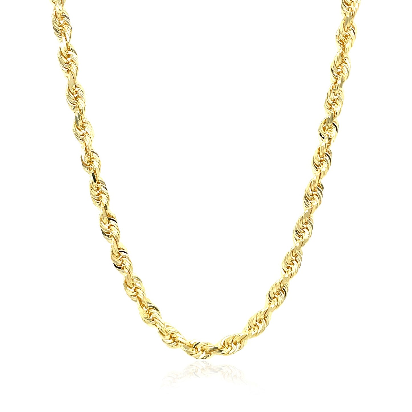 10k Yellow Gold Solid Diamond Cut Rope Chain (4.00 mm)