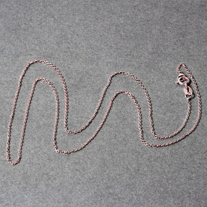 14k Pink Gold Diamond Cut Cable Link Chain (0.87 mm)