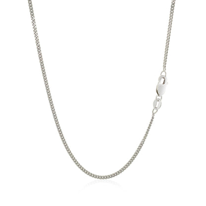 10k White Gold Gourmette Chain  (1.40 mm)