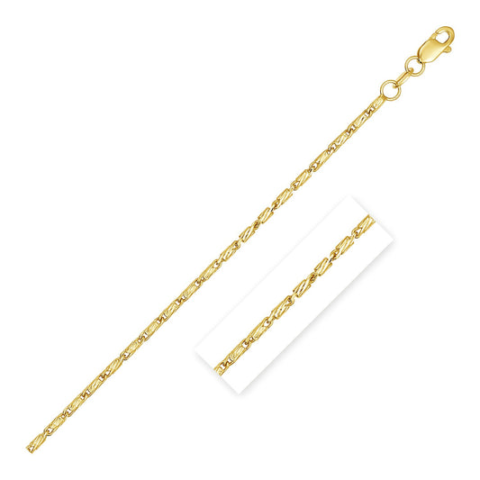 Diamond Cut Fancy Links Pendant Chain in Yellow Gold (1.50 mm)