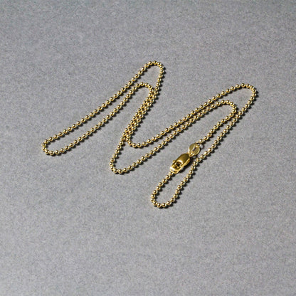 18k Yellow Gold Bead Chain 1.5mm (1.50 mm)