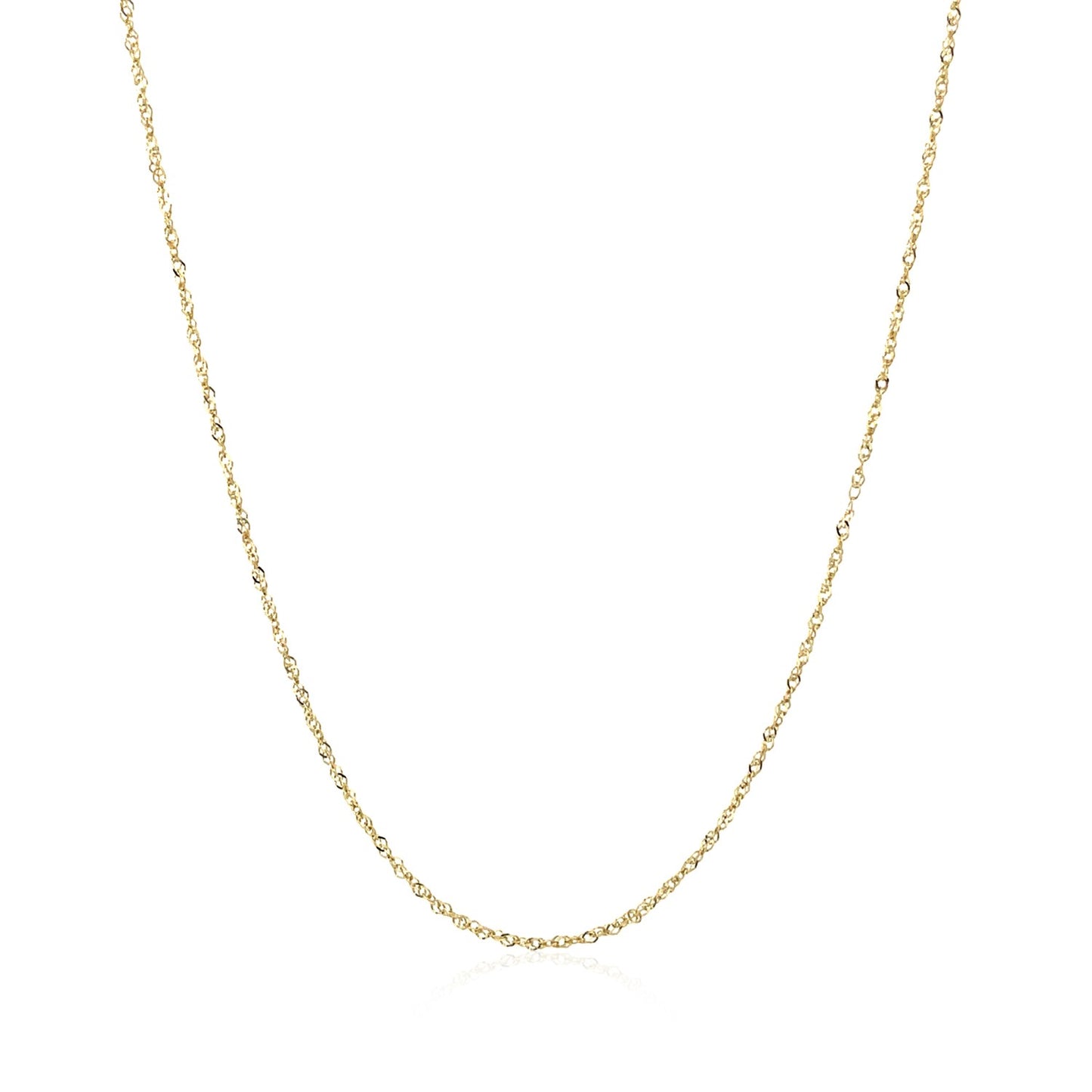 10k Yellow Gold Singapore Chain 0.8mm (0.80 mm)