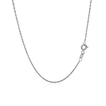 14k White Gold Singapore Chain (1.10 mm)