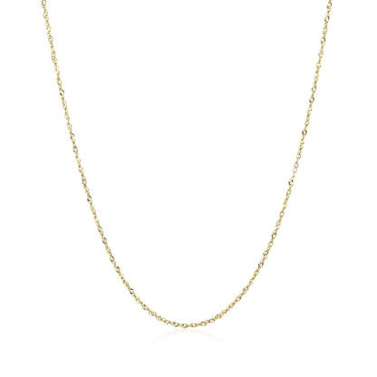 14k Yellow Gold Singapore Chain 0.8mm (0.81 mm)