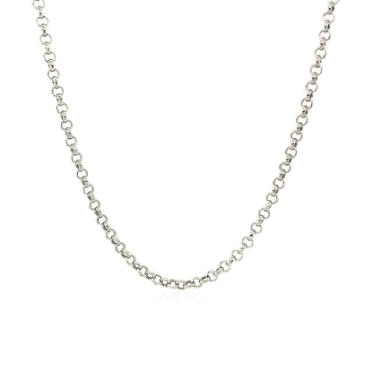 14k White Gold Rolo Chain (2.50 mm)