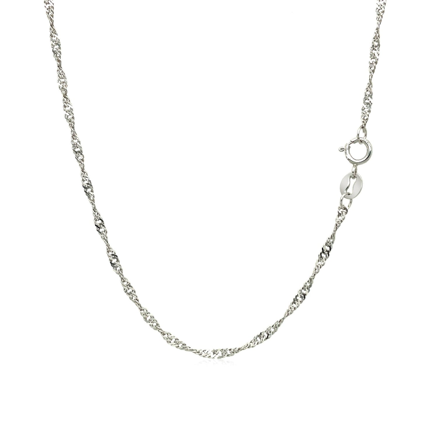 10k White Gold Singapore Chain (1.50 mm)