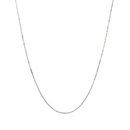 14k White Gold Classic Box Chain (0.45 mm)