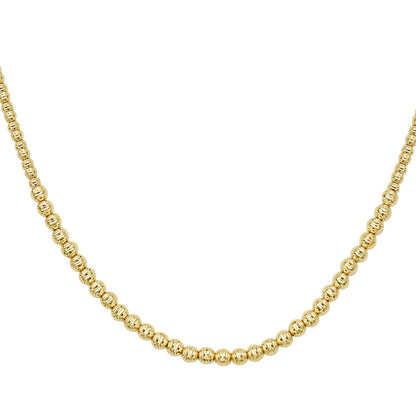 Graduated Bead Necklace in 14K Yellow Gold