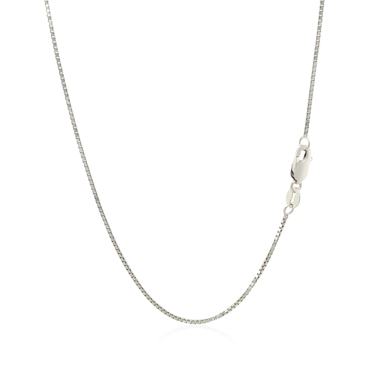 10k White Gold Classic Box Chain (0.78 mm)