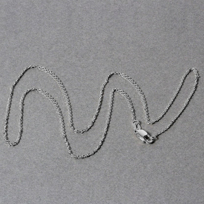 14k White Gold Diamond Cut Cable Link Chain (1.10 mm)