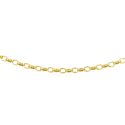 14k Yellow Gold Oval Rolo Bracelet  (3.20 mm)