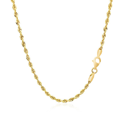 10k Yellow Gold Solid Diamond Cut Rope Chain (2.50 mm)