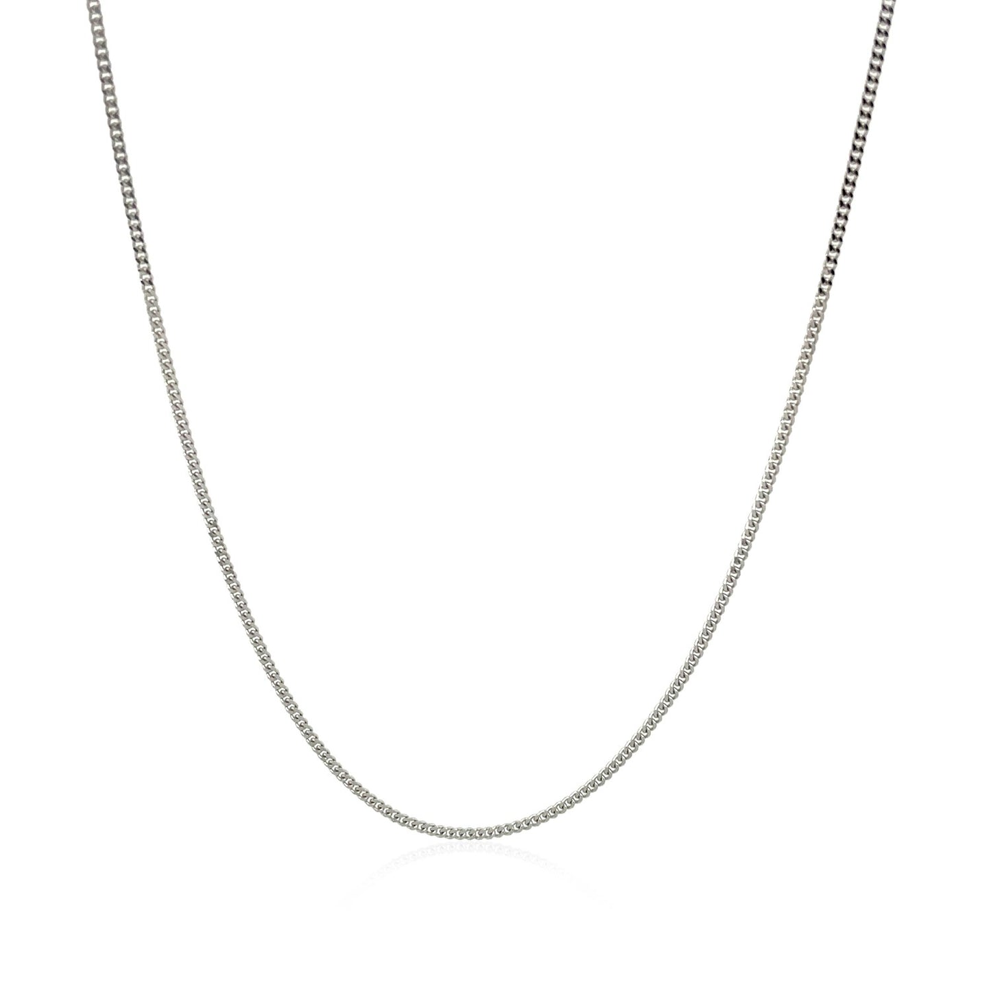 14k White Gold Gourmette Chain 1.0mm (1.00 mm)