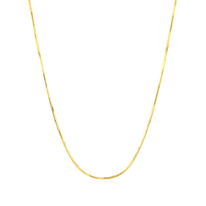 14k Yellow Gold Octagonal Shiny Snake Chain (0.85 mm)