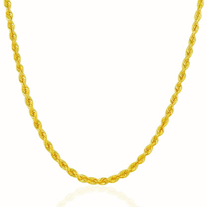 14k Yellow Gold Solid Rope Chain (3.00 mm)