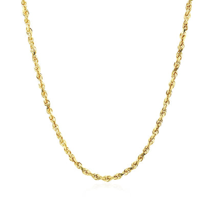 10k Yellow Gold Solid Diamond Cut Rope Chain (2.00 mm)