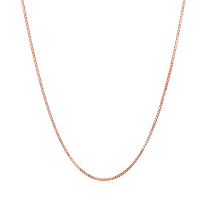 14k Rose Gold Classic Box Chain (0.73 mm)