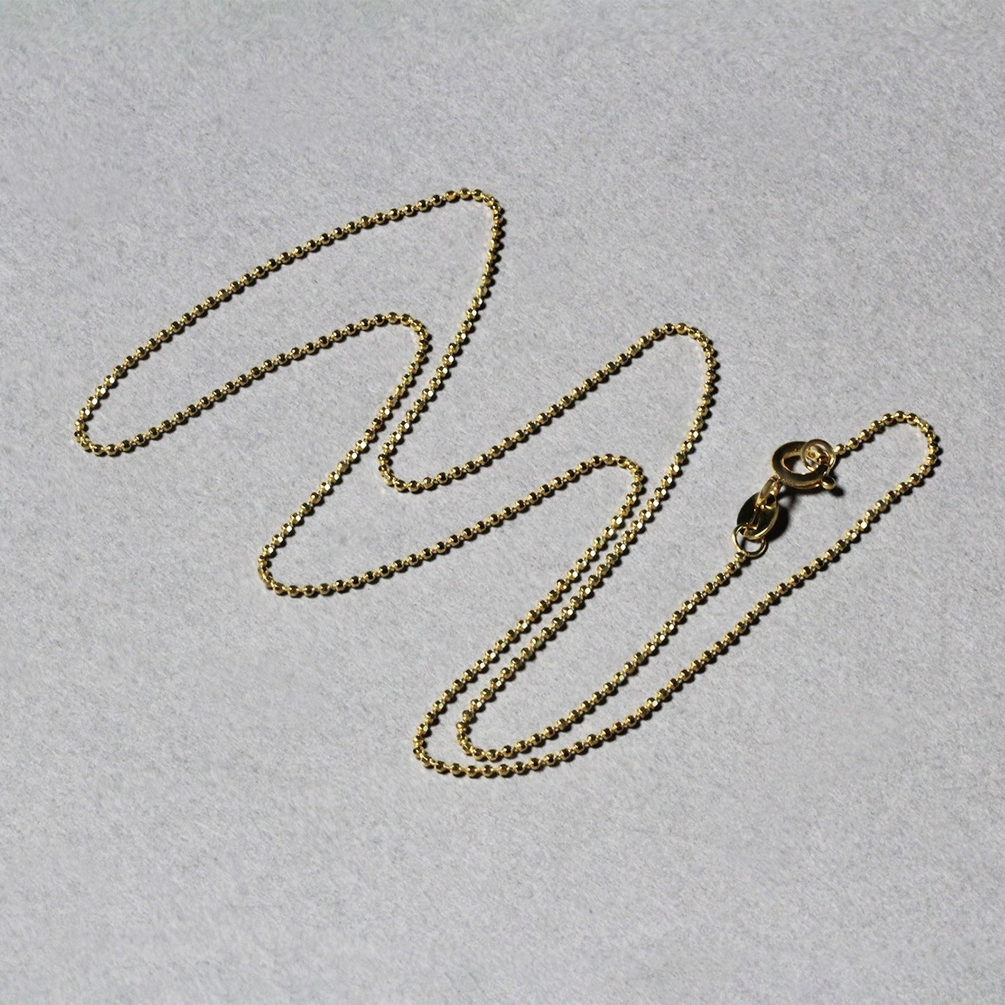 14k Yellow Gold Diamond-Cut Bead Chain (0.90 mm)