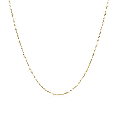 14k Yellow Gold Cable Link Chain (0.50 mm)