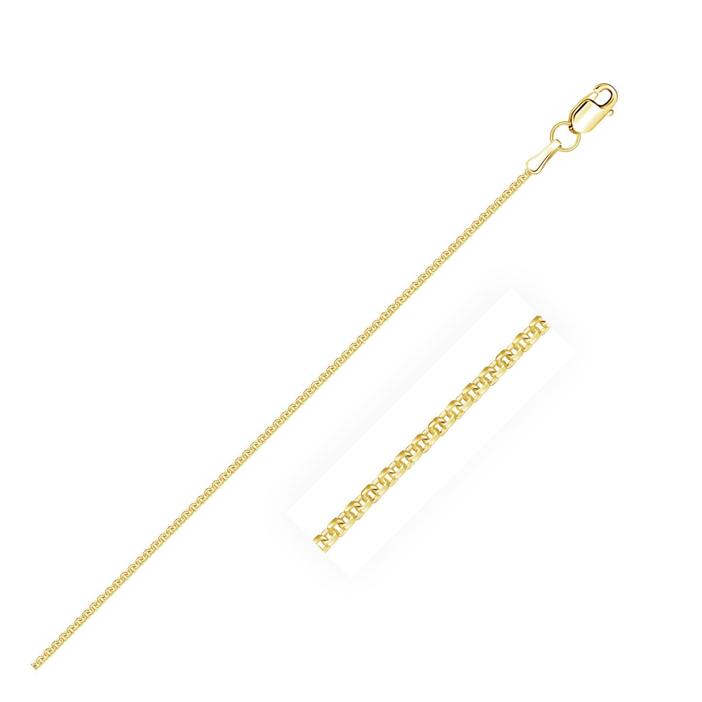 14k Yellow Gold Forsantina Lite Cable Link Chain (1.50 mm)