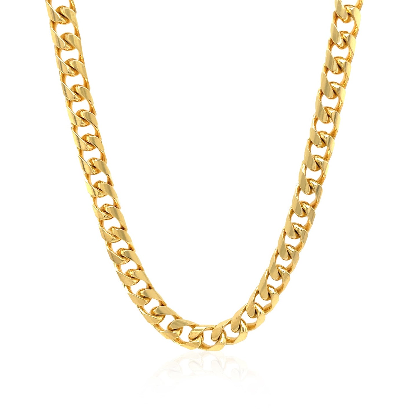 14k Yellow Gold Solid Miami Cuban Chain (6.00 mm)