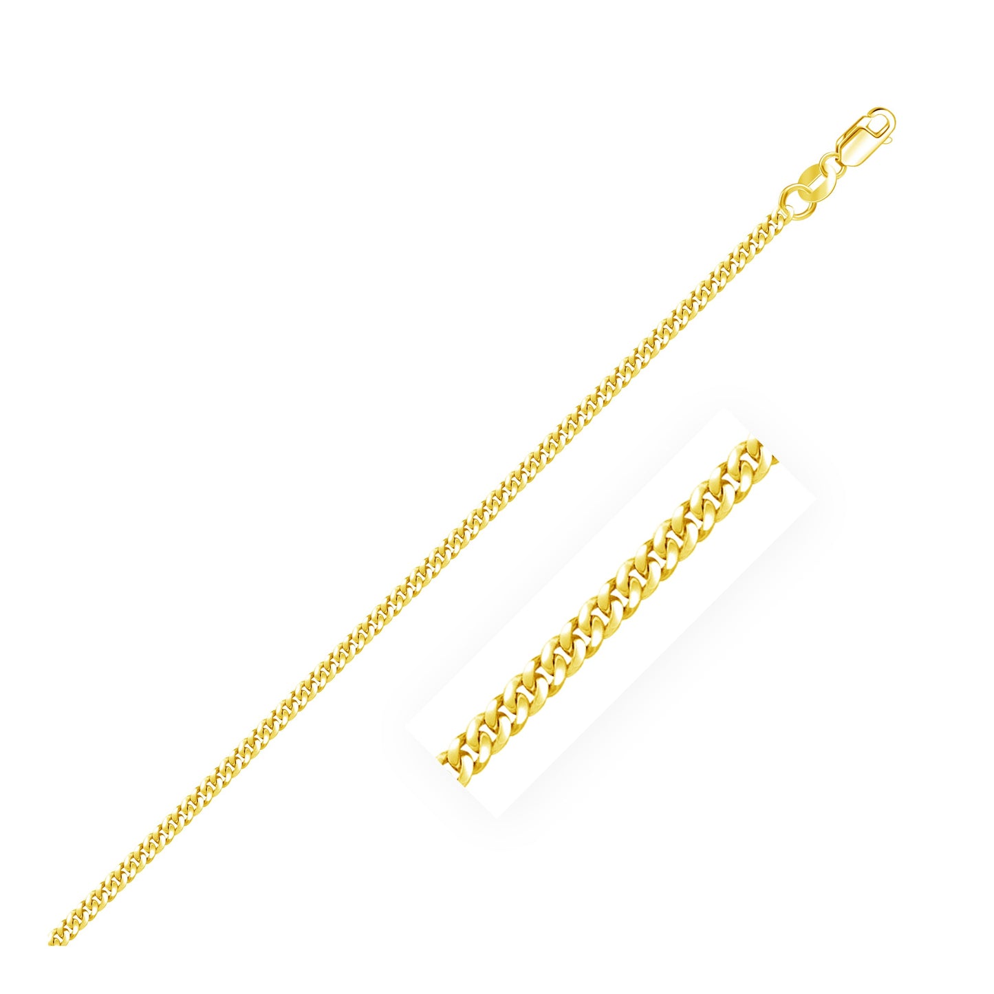 10k Yellow Gold Gourmette Chain (2.10 mm)