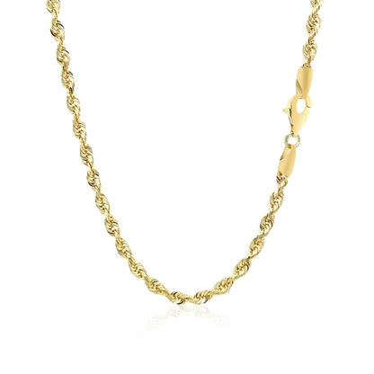 10k Yellow Gold Solid Diamond Cut Rope Chain (3.00 mm)