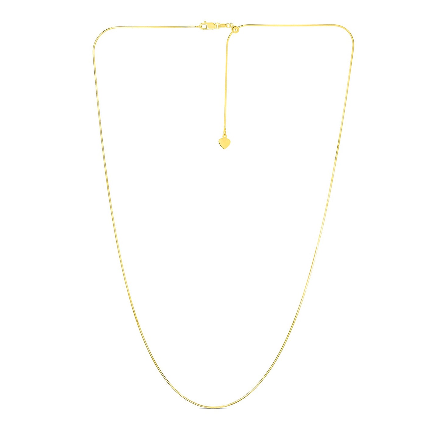 14k Yellow Gold Adjustable Snake Chain (0.80 mm)