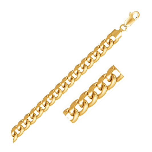 14k Yellow Gold Solid Miami Cuban Chain (7.20 mm)