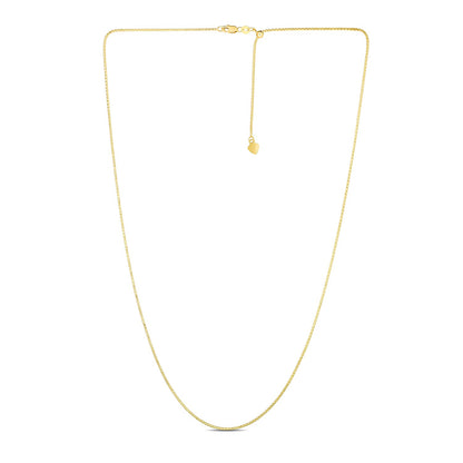 14k Yellow Gold Adjustable Popcorn Chain (1.10 mm)