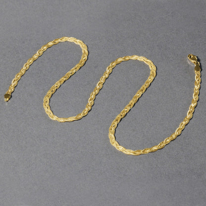 14k Yellow Gold Braided Chain (3.50 mm)