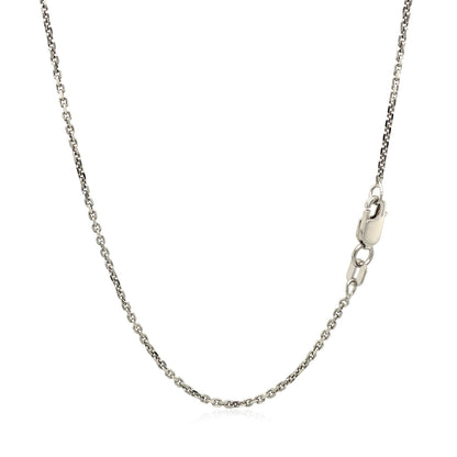 Sterling Silver Rhodium Plated Cable Chain (1.40 mm)