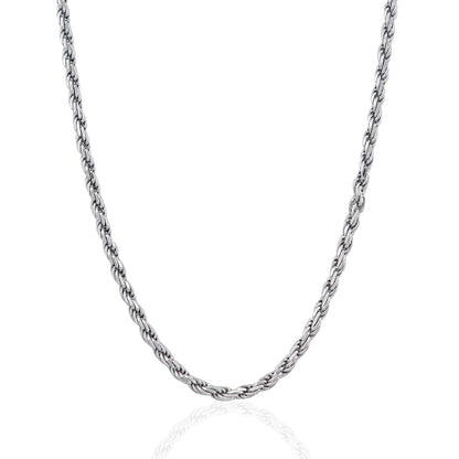 Sterling Silver Diamond Cut Rope Style Chain (3.60 mm)