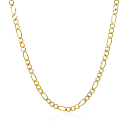 10k Yellow Gold Solid Figaro Chain (2.60 mm)