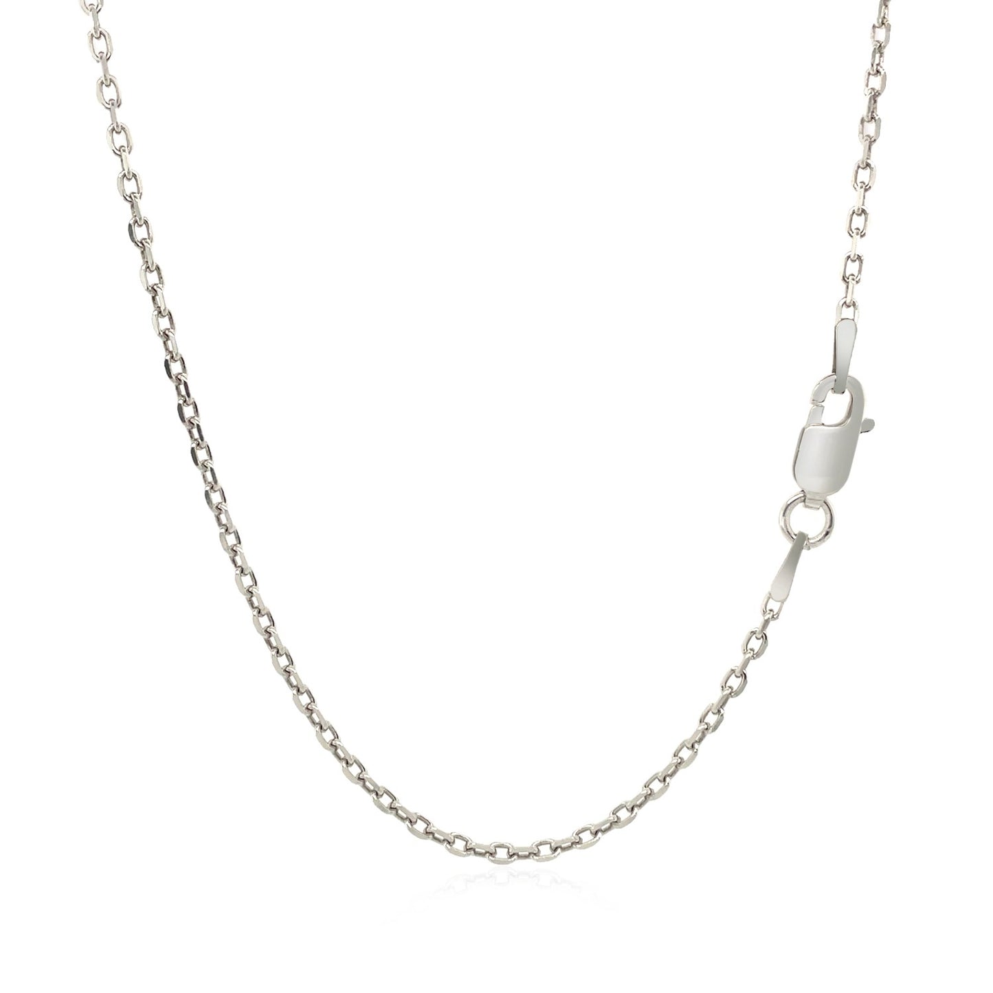 Sterling Silver Rhodium Plated Cable Chain (1.50 mm)