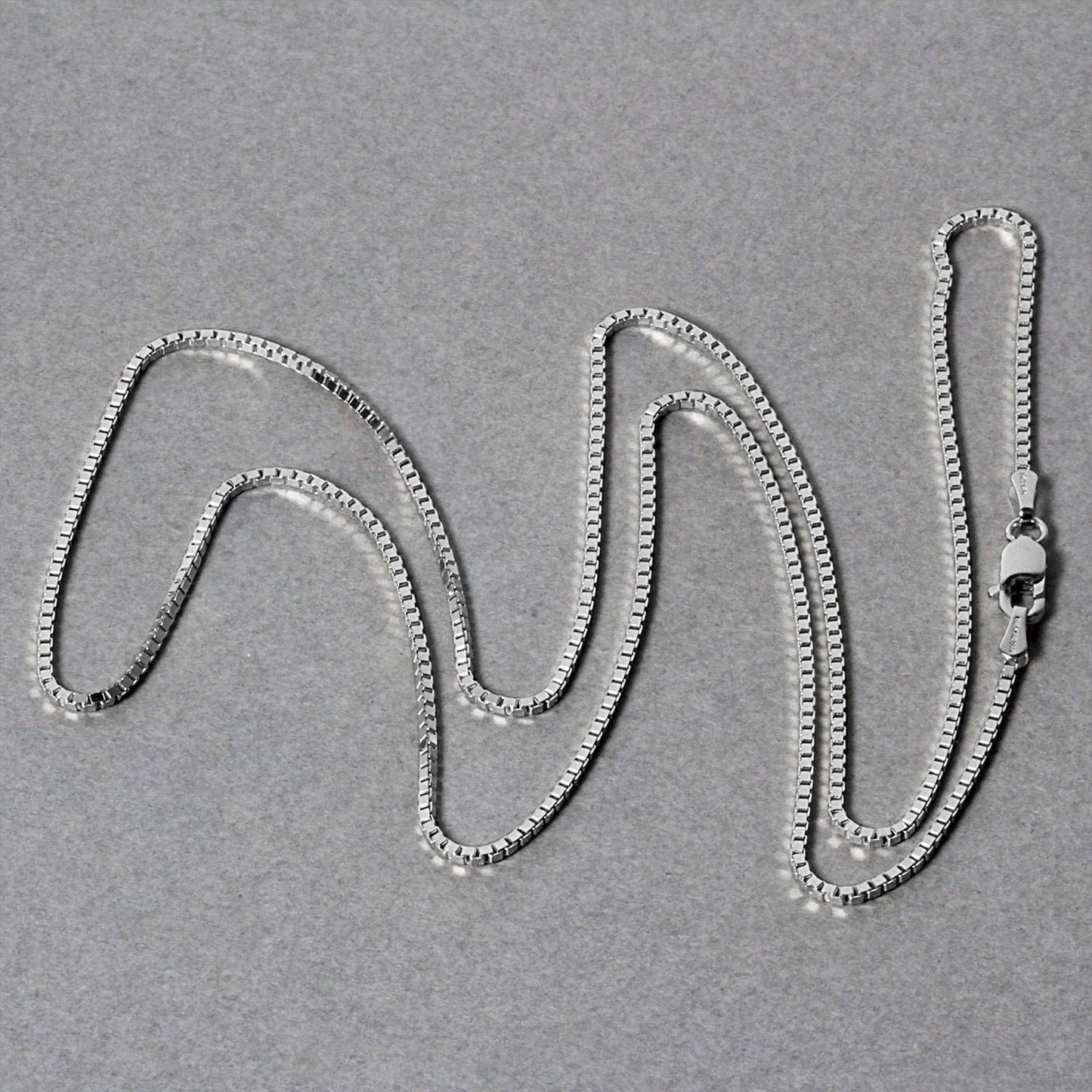 14k White Gold Classic Box Chain (1.10 mm)