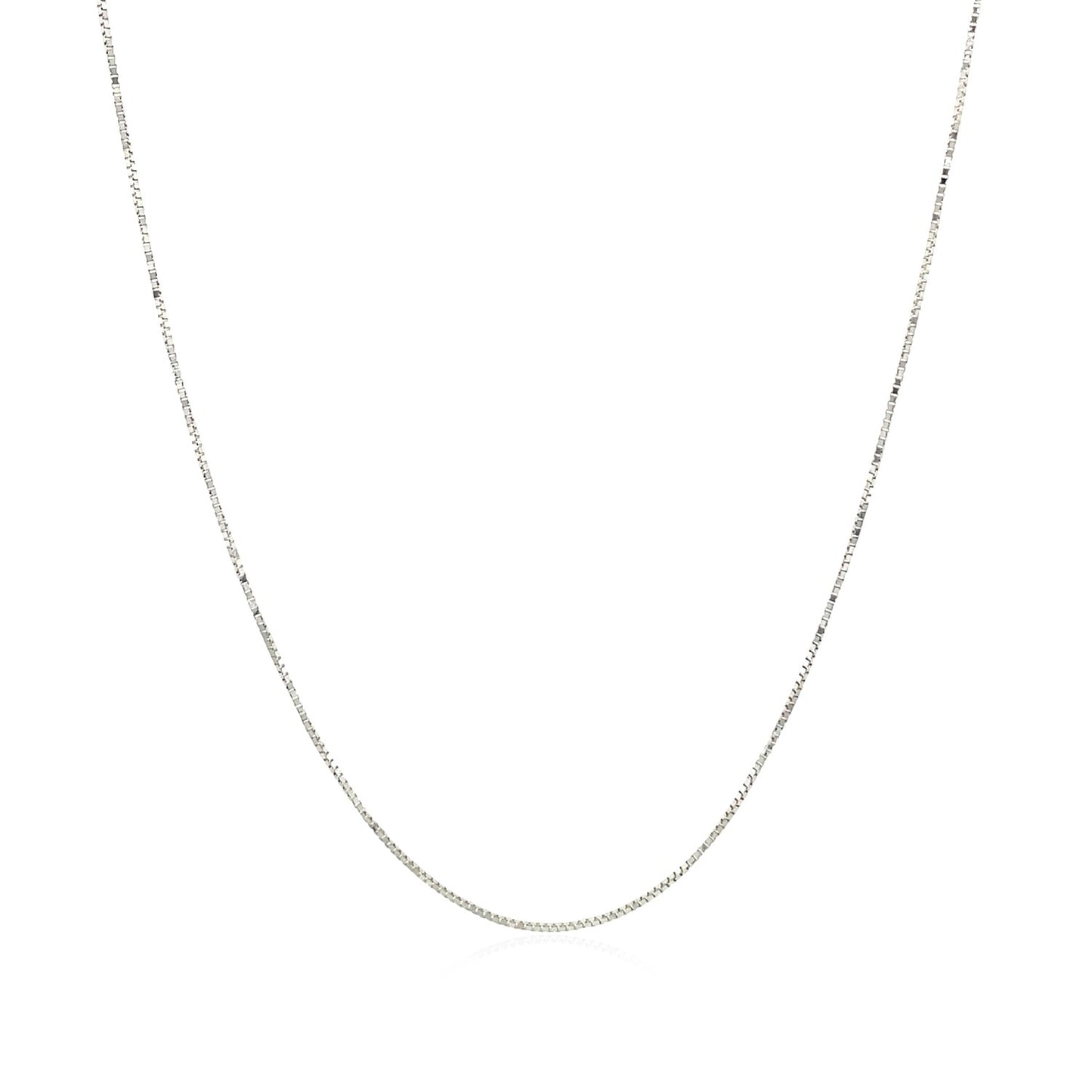 10k White Gold Classic Box Chain (0.45 mm)