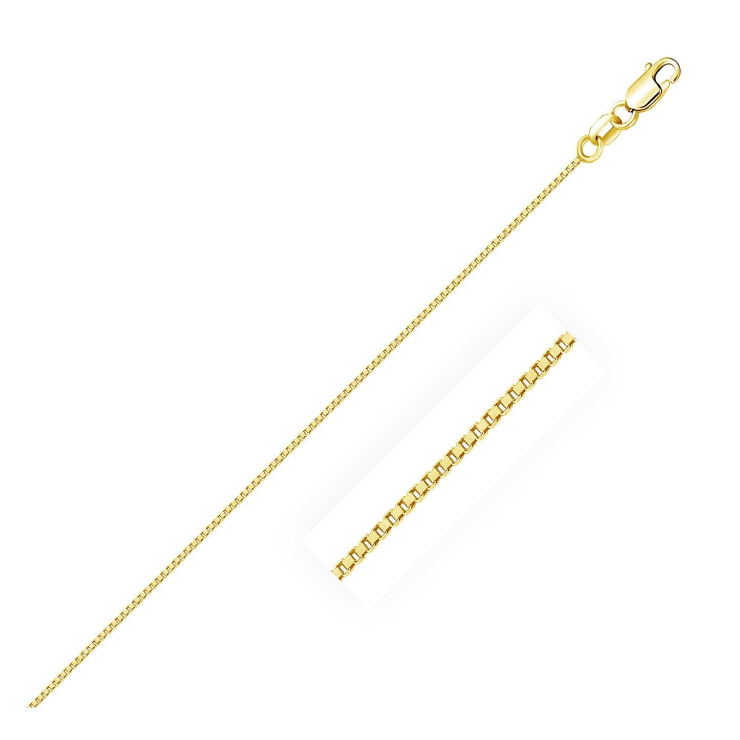 14k Yellow Gold Classic Box Chain (0.68 mm)