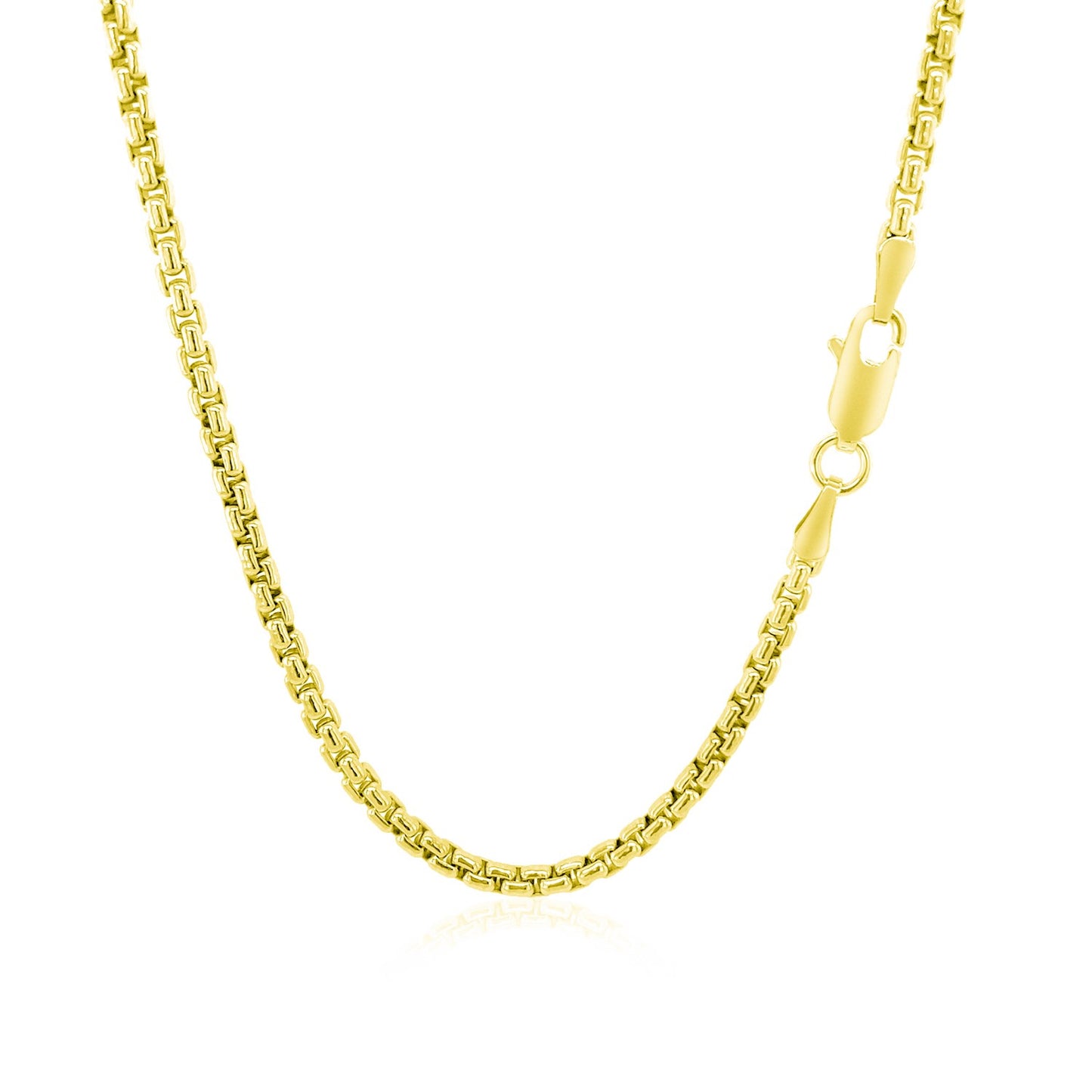 14k Yellow Gold Round Box Chain (2.5 mm)