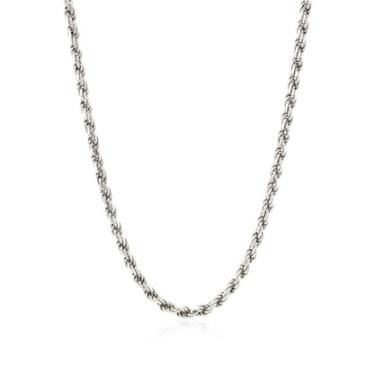 Sterling Silver Diamond Cut Rope Style Chain (2.90 mm)