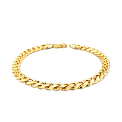 14k Yellow Gold Solid Miami Cuban Bracelet (6.00 mm)