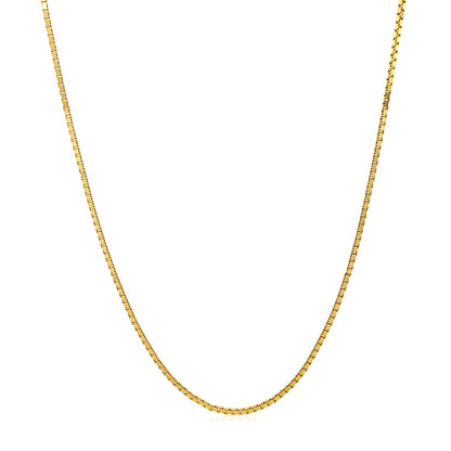 14k Yellow Gold Adjustable Box Chain (1.10 mm)