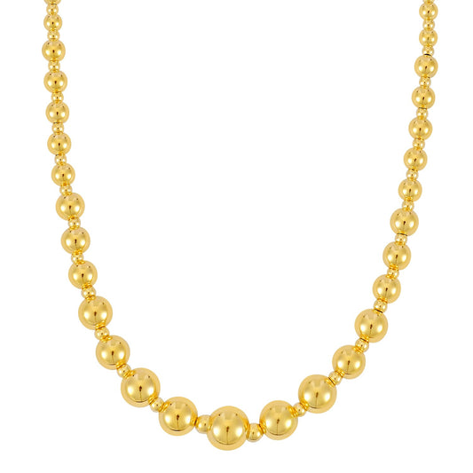 14K Yellow Gold Graduated Statement Pallina Necklace