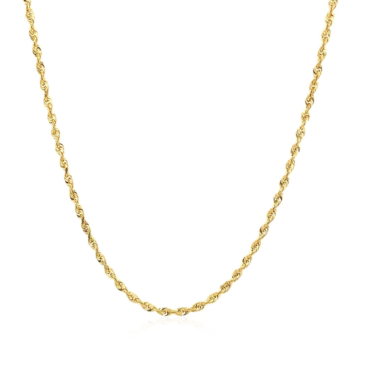 10k Yellow Gold Solid Diamond Cut Rope Chain (1.60 mm)